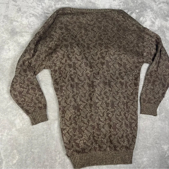 Diane VonFurstenberg Cardigan Womens M/L Vintage Shimmer Metallic Holiday Warm - Picture 6 of 9